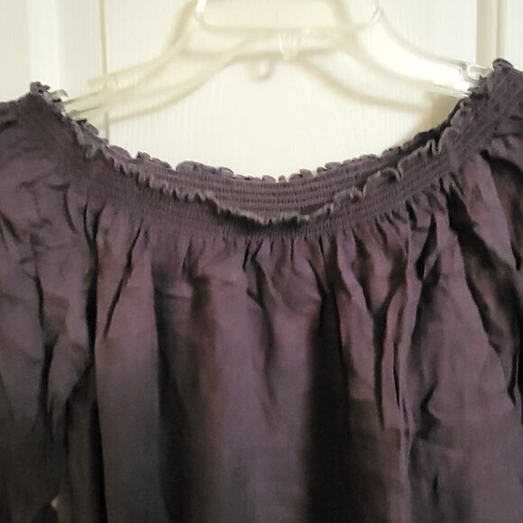 Chaser off-the-shoulder Long Sleeves with ties Black/Dark Grey SIZE: MEDIUM NWT - Picture 3 of 11